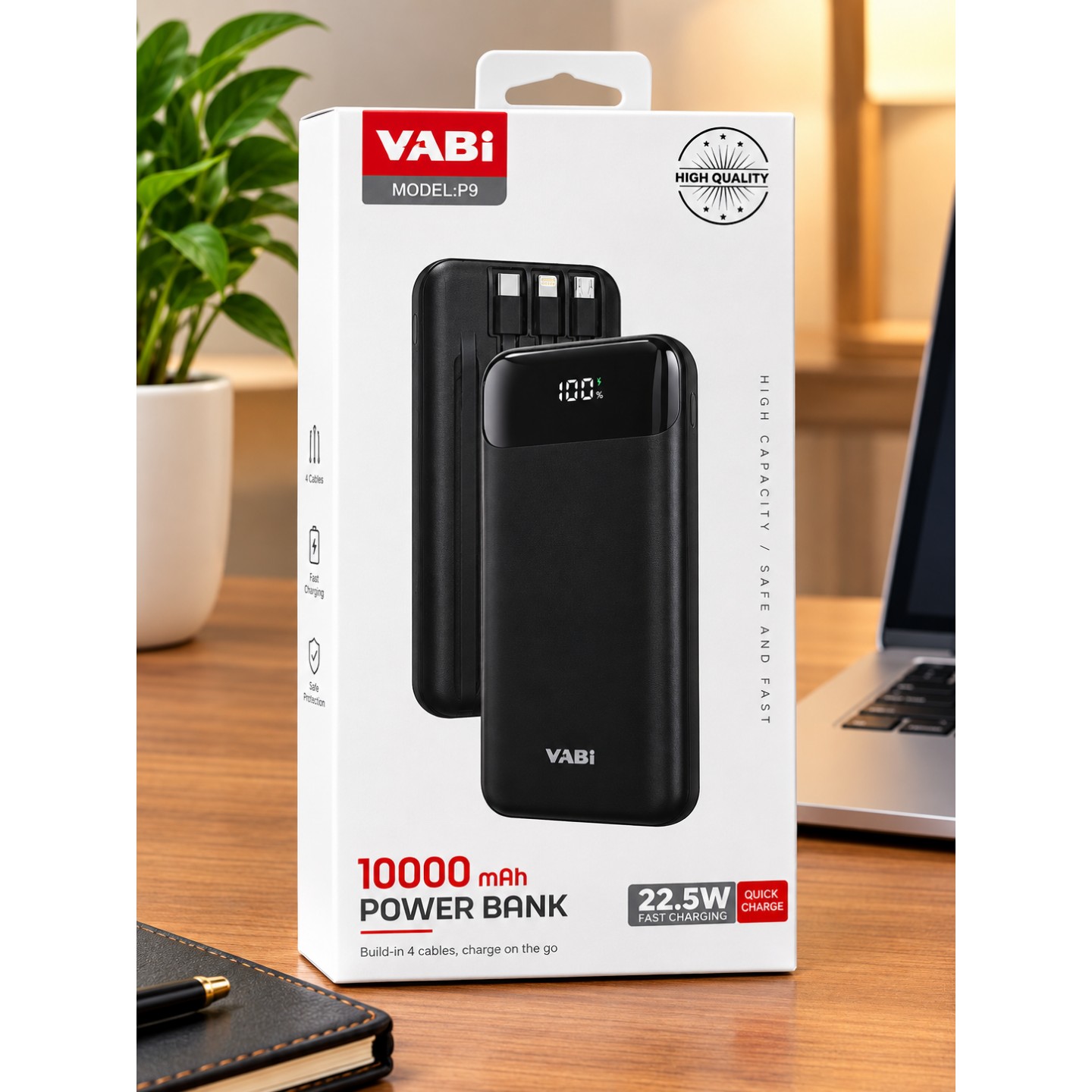 پاوربانک 10000mAh VABI P9جدید