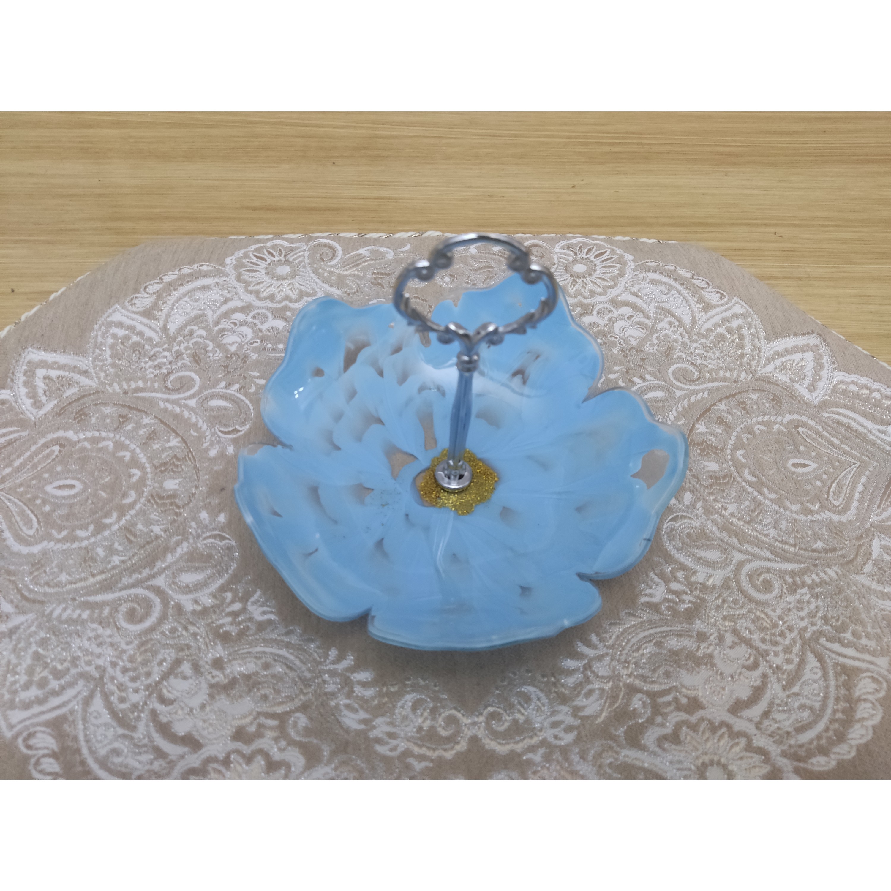 شکلاتخوری رزینی گل رز آبی 