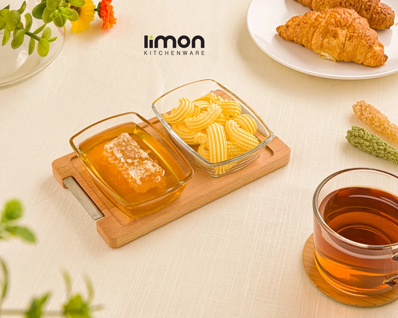 اردو خوری لیمون کوچک 2 عددی پایه چوب کد 224659 (پس کرایه)