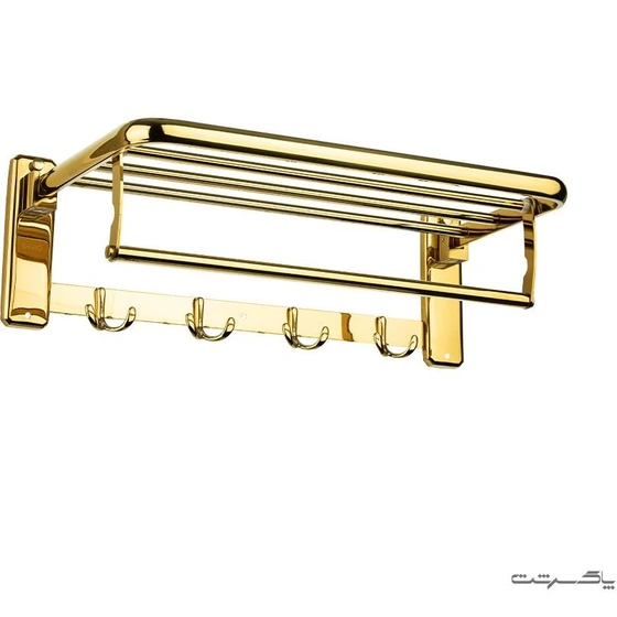 رخت آویز سایز 50 اسمارت رنگ طلایی طرح banyo کد 6680 (پس کرایه)