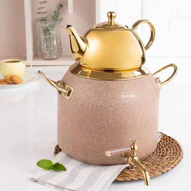 کتری قوری شیر دار 6لیتر گرانیت نسکافه ای ریور کد 5842 (پس کرایه)