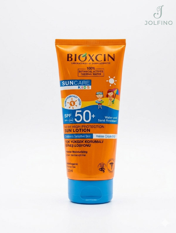 لوسیون ضد آفتاب کودک بیوکسین SPF 50+ حجم 200 میل