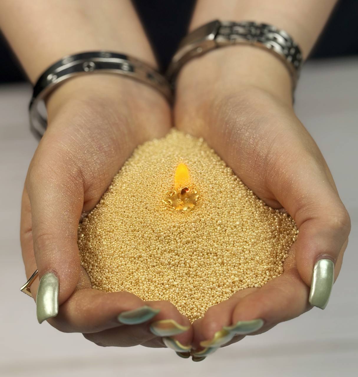 شمع پودری متالیک