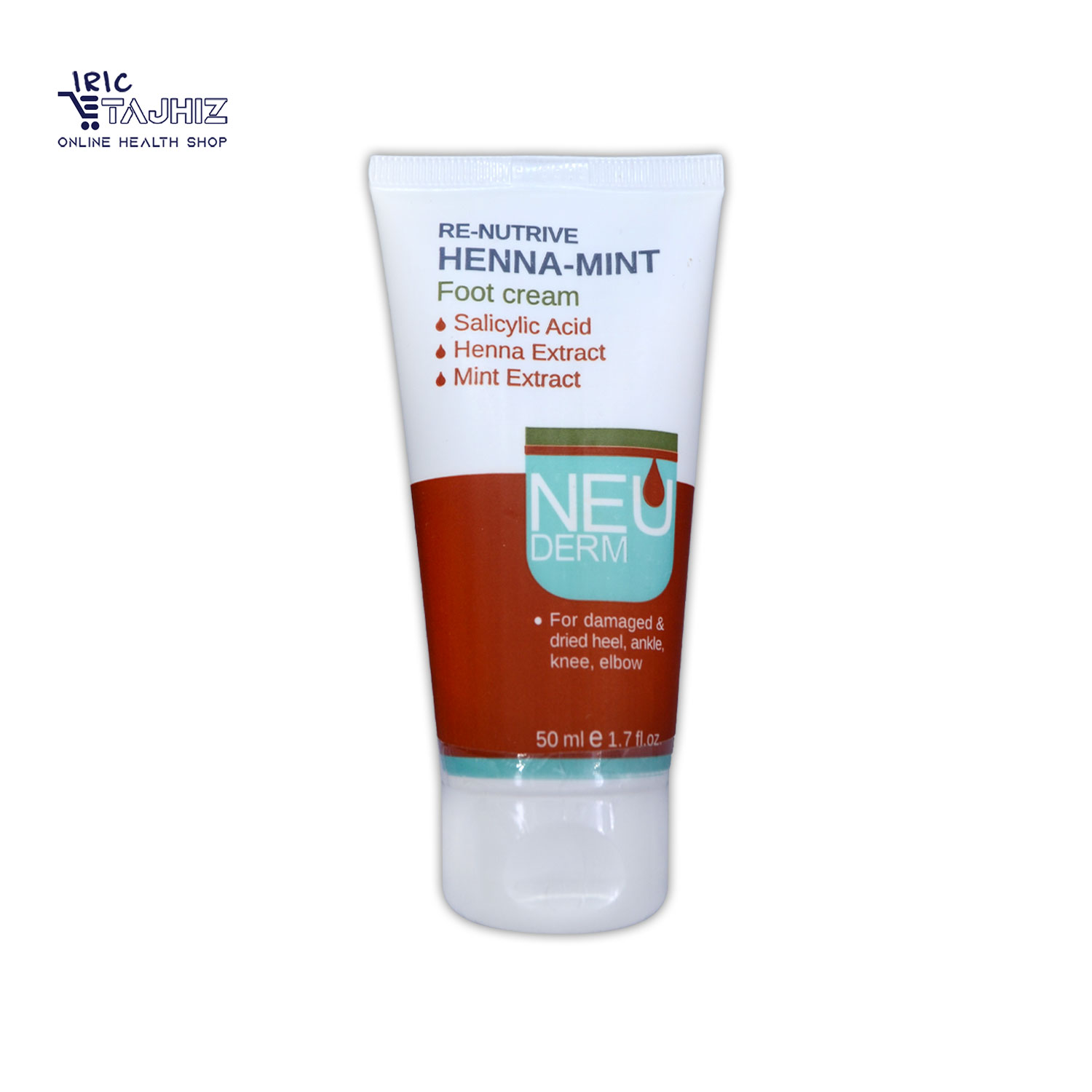 کرم ترک پا حنا و نعنا رینوتریو نئودرم NEUDERM حجم 50 میلی لیتر