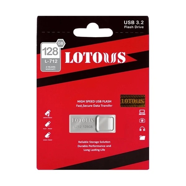 فلش مموری لوتوس مدل L-712 ظرفیت 128 گیگابایت USB 3.2