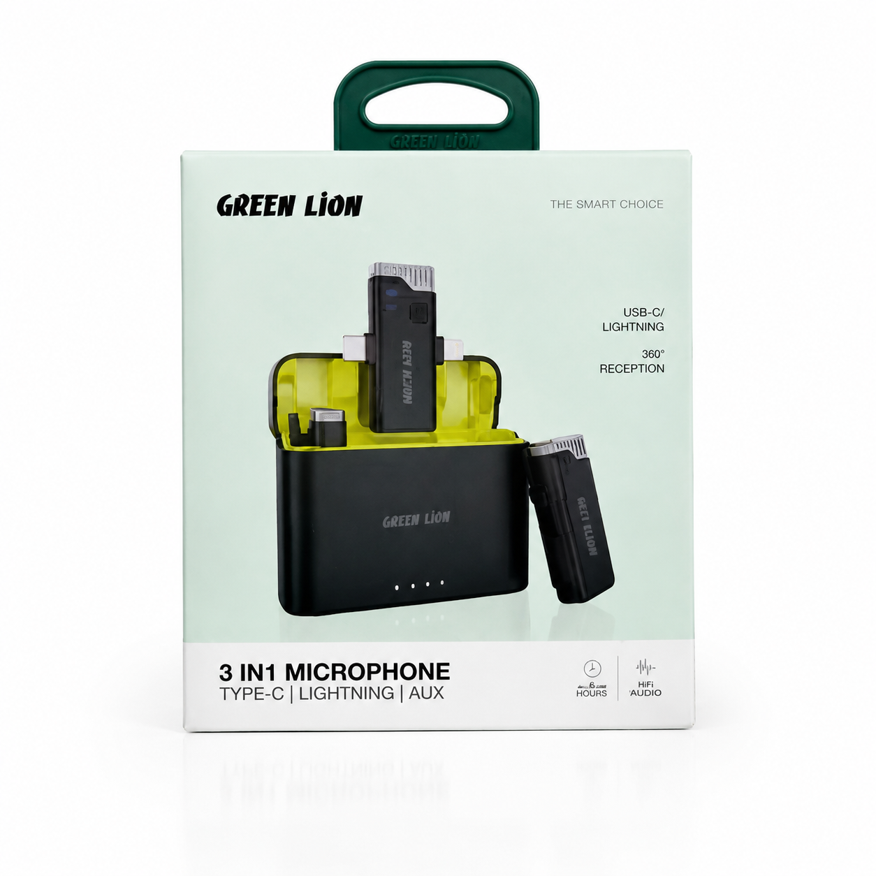 میکروفون بیسیم گرین لاین Green Lion Wireless Microphone 360 | میکروفون یقهای حرفهای