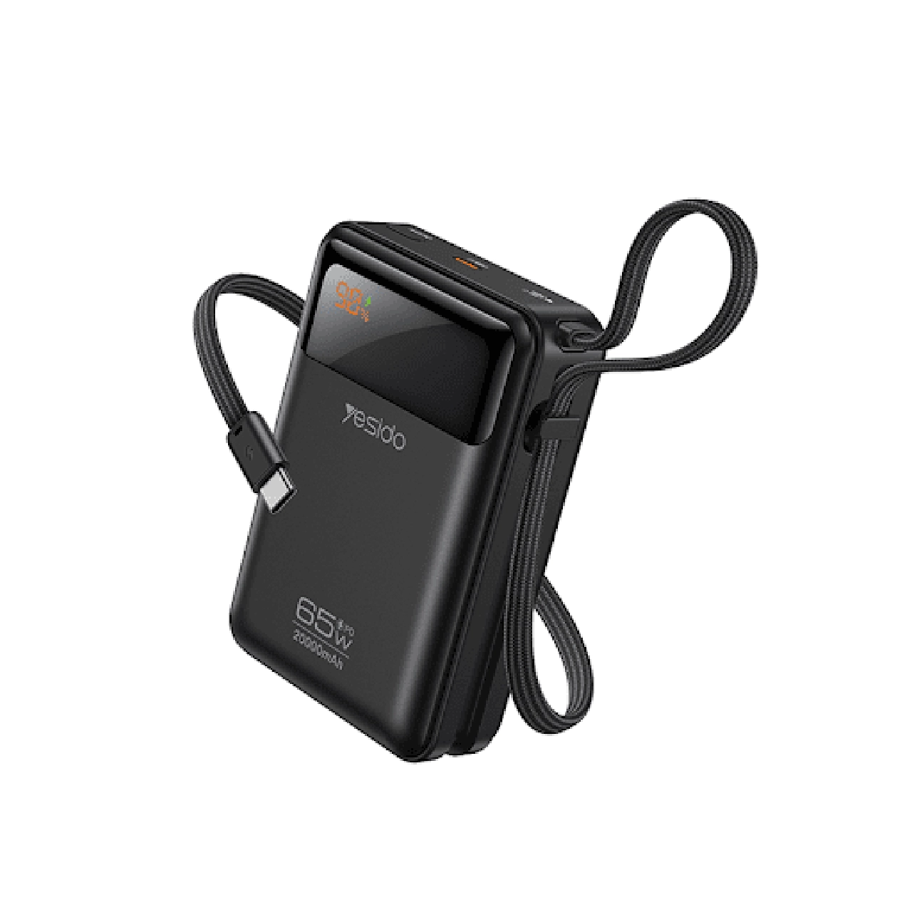 پاوربانک PD و فست شارژ Yesido 20000mAh مدل YP97 65W - مشکی (گارانتی 18 ماهه تعویض نیکان همراه)
