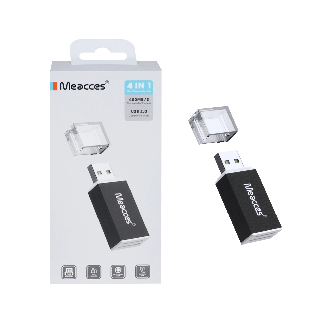 رم ریدر چند کاره Meacces USB2.0 - مشکی (گارانتی شش ماهه نیکان همراه)جدید