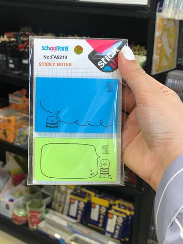 استیک نوت طرح حیوانات اسکول فنس کد 9219 (سبز و آبی)جدید