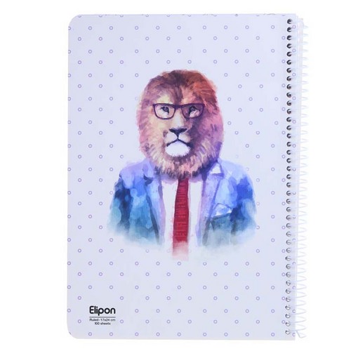 دفتر 100 برگ خط دار سیمی فانتزی جلدنرم الیپون (کد 2393261)