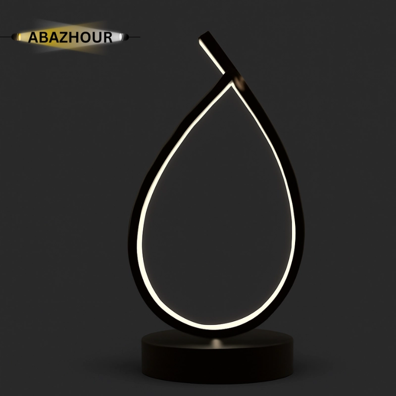 آباژور رومیزی مدرن LED آلومینیومی طرح قطره کد RM119