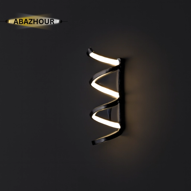 چراغ دیواری مدرن LED طرح فنری آلومینیومی کد DM114