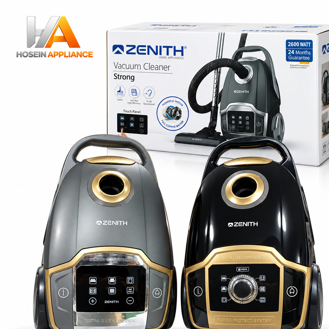 جاروبرقی زنیت ZENITH مدل Strong با موتور پرقدرت، صفحه دیجیتال و کنترل ولومی