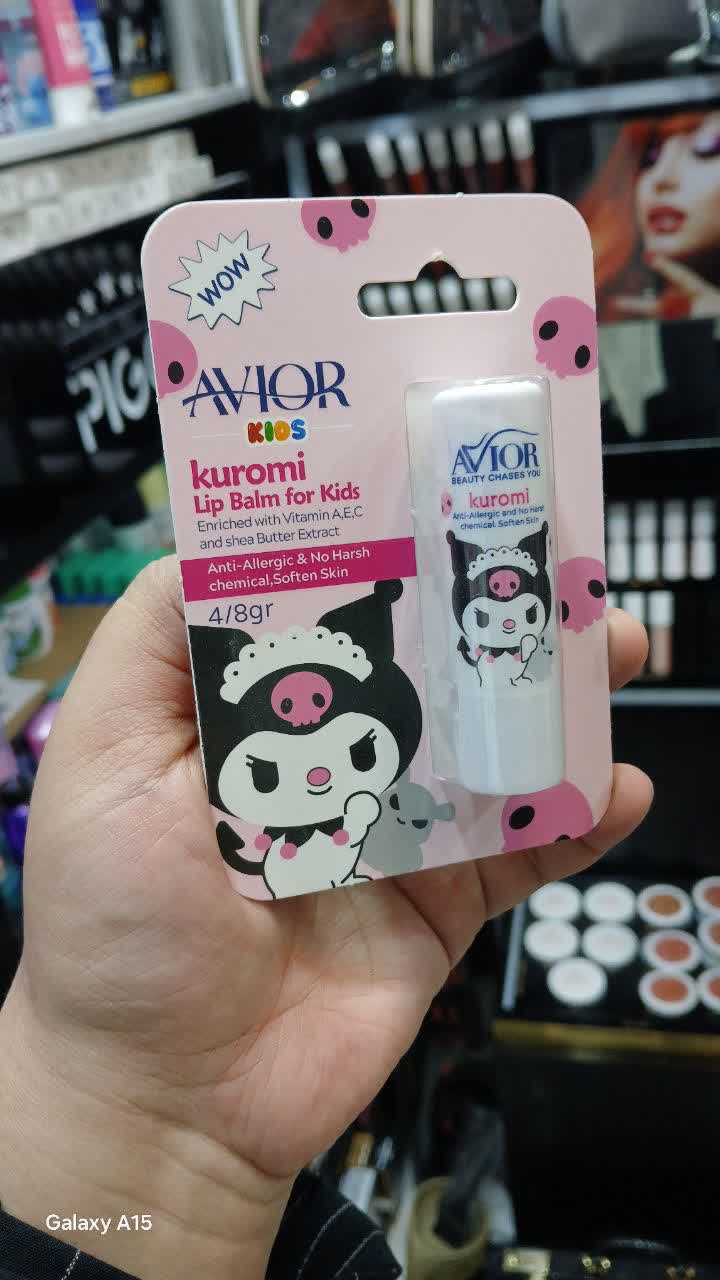 بالم لب کودک اویور مدل کرومیAvior Baby Lip Balm Kuromi Modelجدید