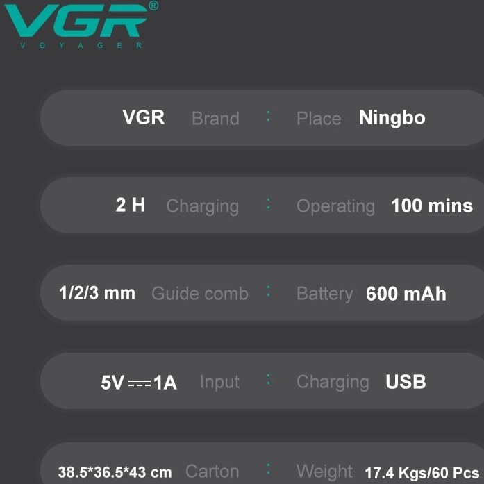 ماشین اصلاح وی جی ار مدل VGR v-918