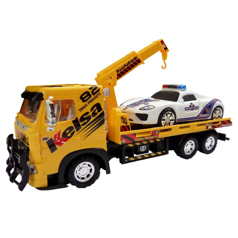 ماشین بازی دورج تویز طرح جرثقیل مدل Tow Truck مجموعه 2 عددی
