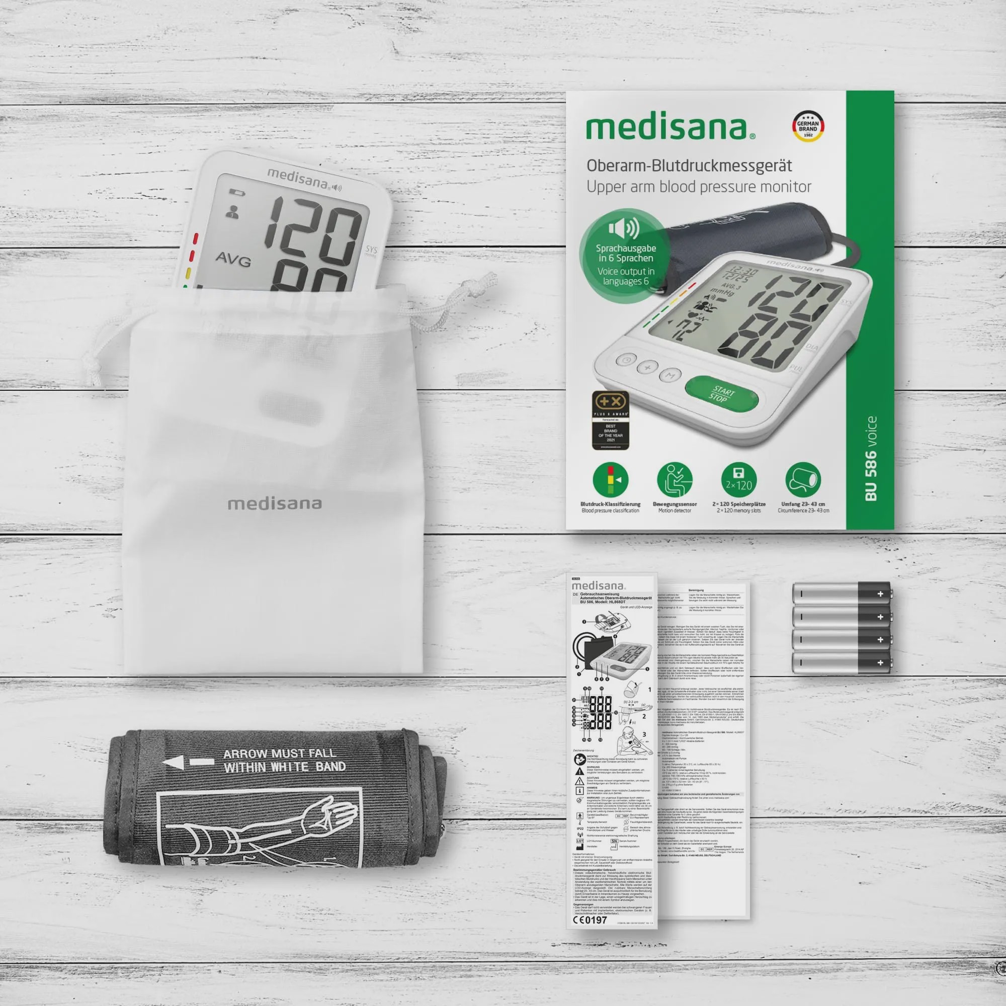 دستگاه فشارسنج بازویی سخنگو مدیسانا Medisana BU 586جدید