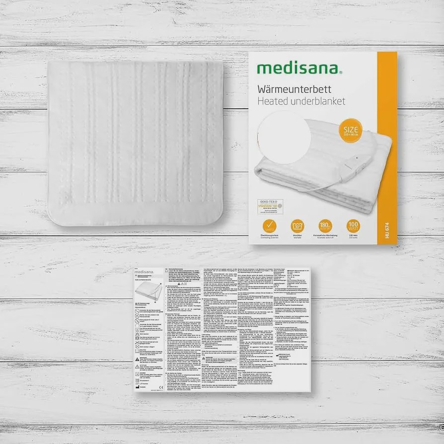 زیرانداز برقی گرم کن تخت مدیسانا مدل Medisana HU 674، سایز 150 80 سانتی مترجدید
