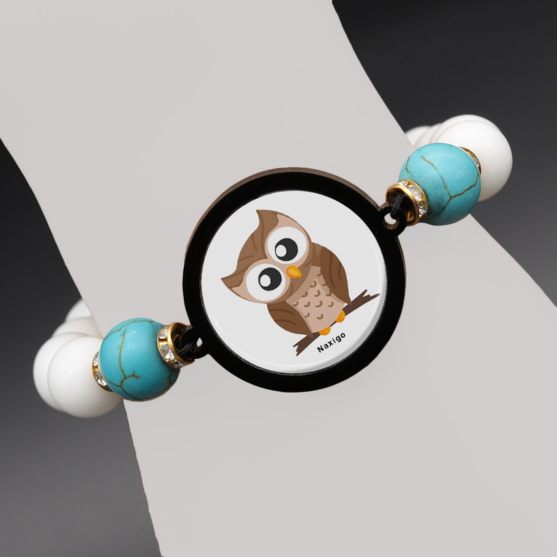 دستبند زنانه ناکسیگو طرح جغد کد BR4351