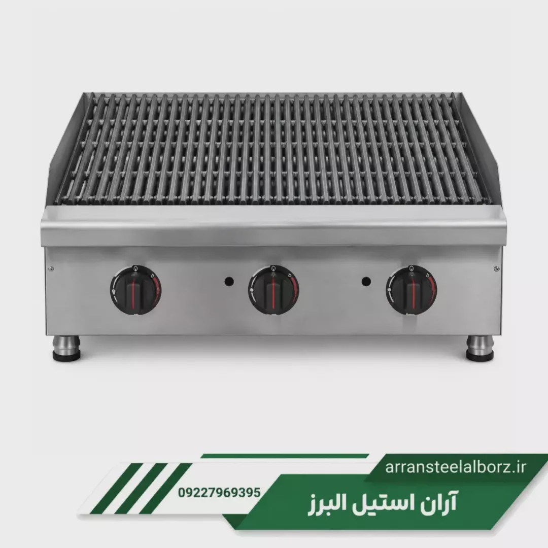 دستگاه گریل شیاردار گازی رومیزی 60