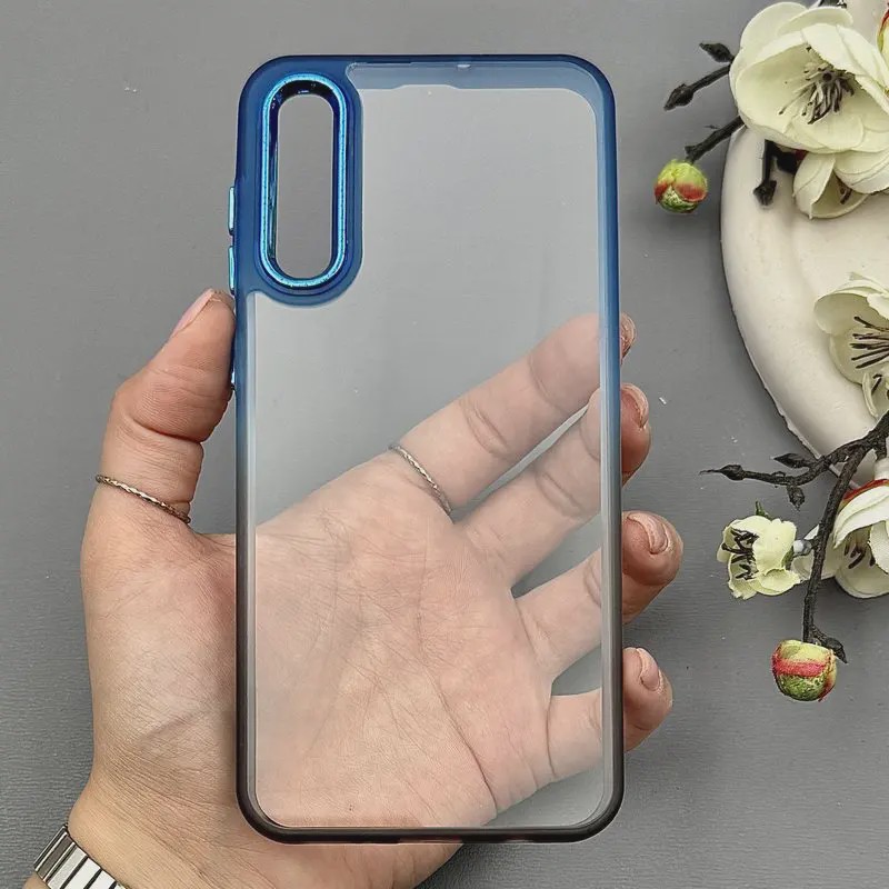 قاب گوشی Galaxy A30S - A50S - A50 سامسونگ متال شفاف دور رنگی پشت شیشه ای سخت کد E50-1005841