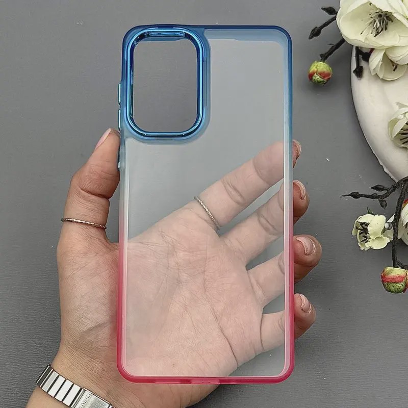قاب گوشی Galaxy A73 سامسونگ متال شفاف دور رنگی پشت شیشه ای سخت کد E50-1005855