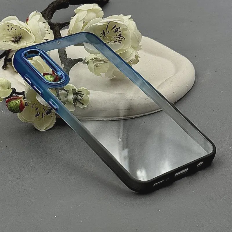 قاب گوشی Galaxy A30S - A50S - A50 سامسونگ متال شفاف دور رنگی پشت شیشه ای سخت کد E50-1005841