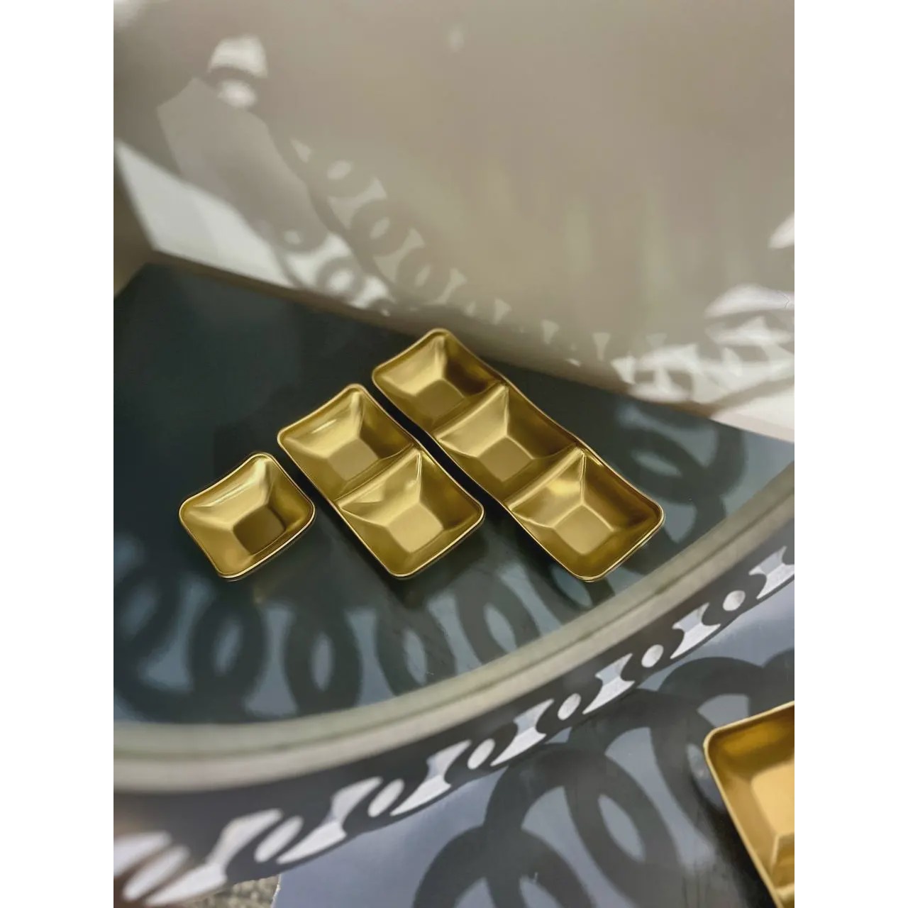 اردو خوری مدل دفرمه استیل طلایی کد 6A