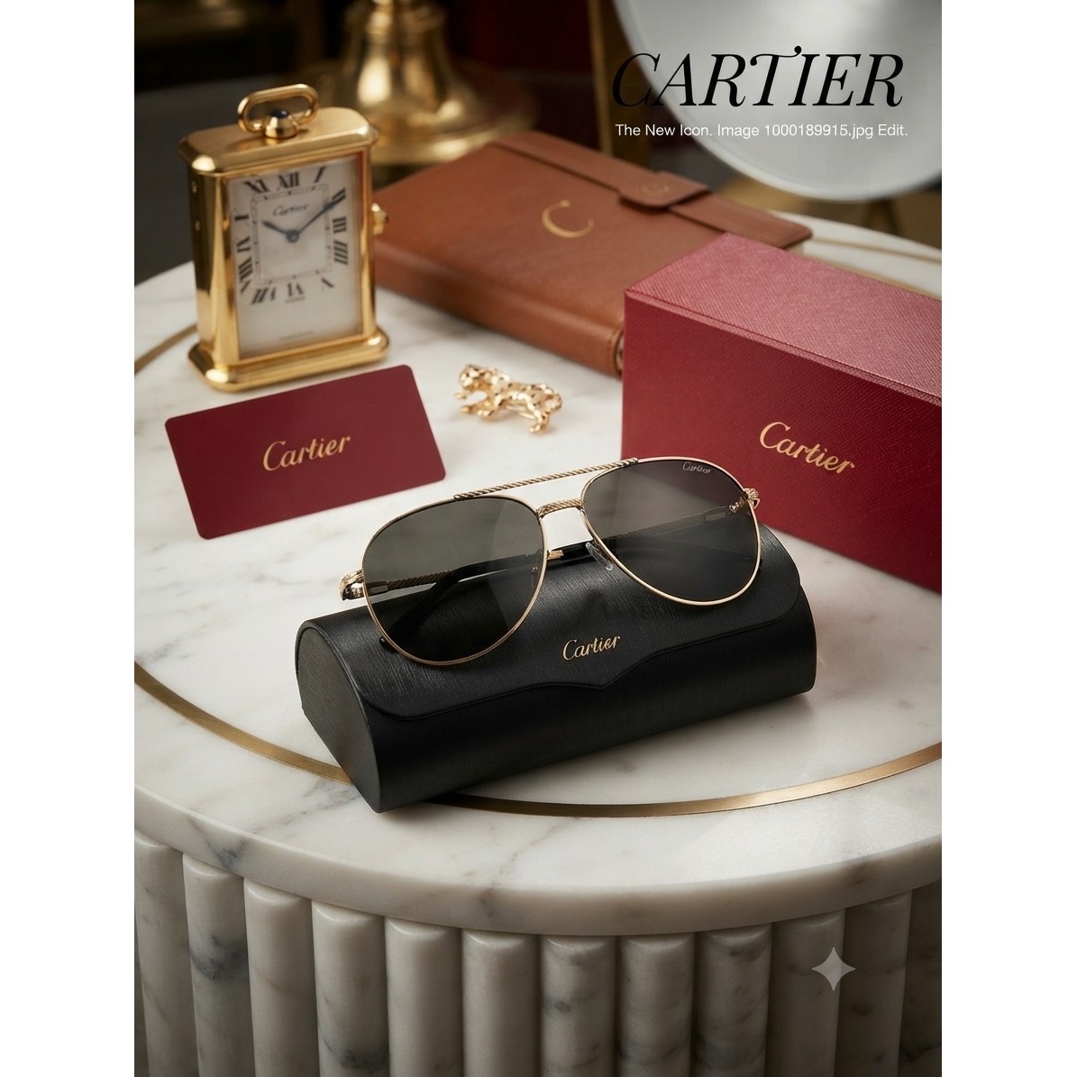 عینک آفتابی مردانه cartier یووی 400 دسته فلز .کد 3020