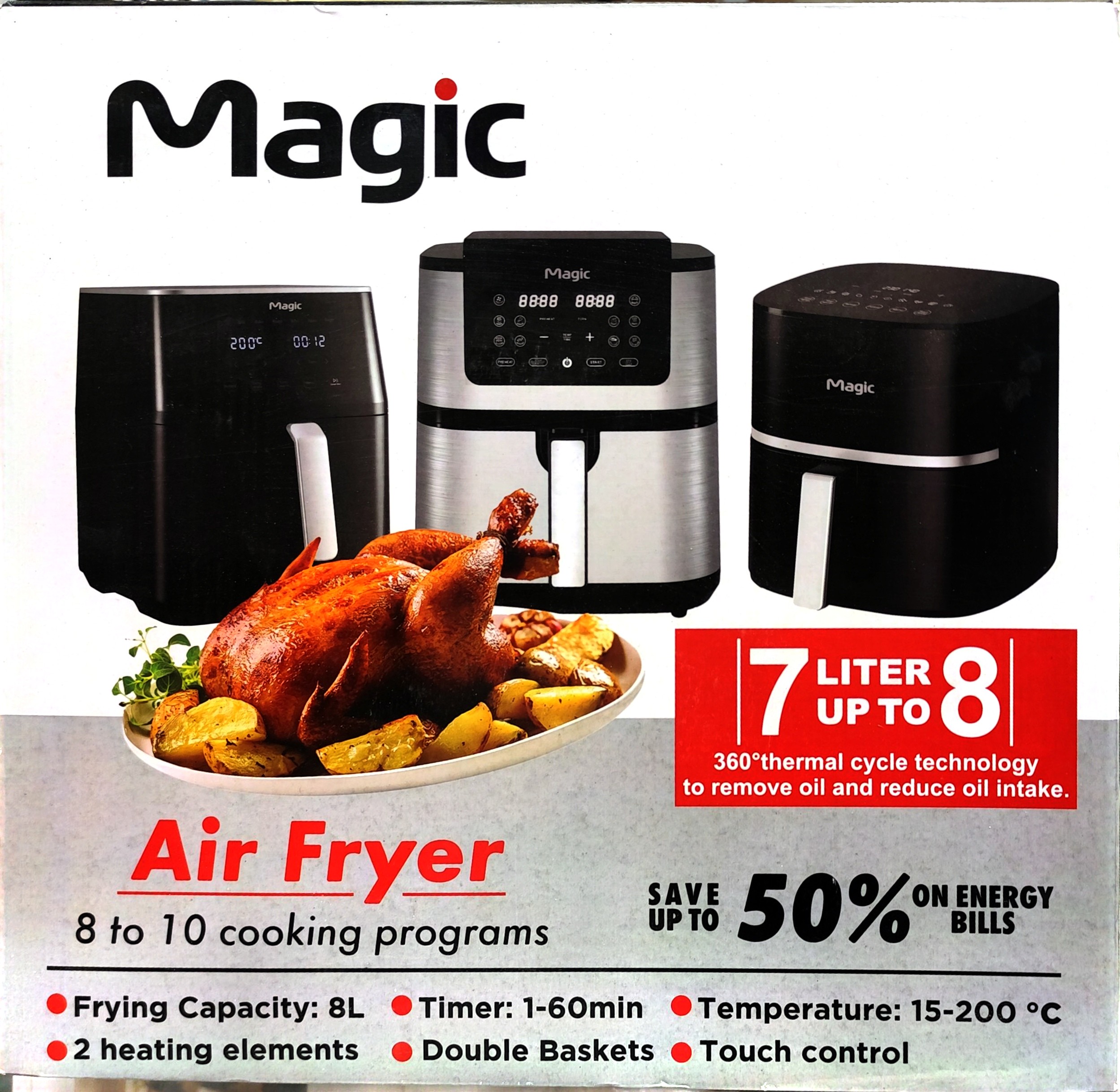 سرخ کن بدون روغن 8 لیتر دو المنت مجیک مدل MA-4060جدید