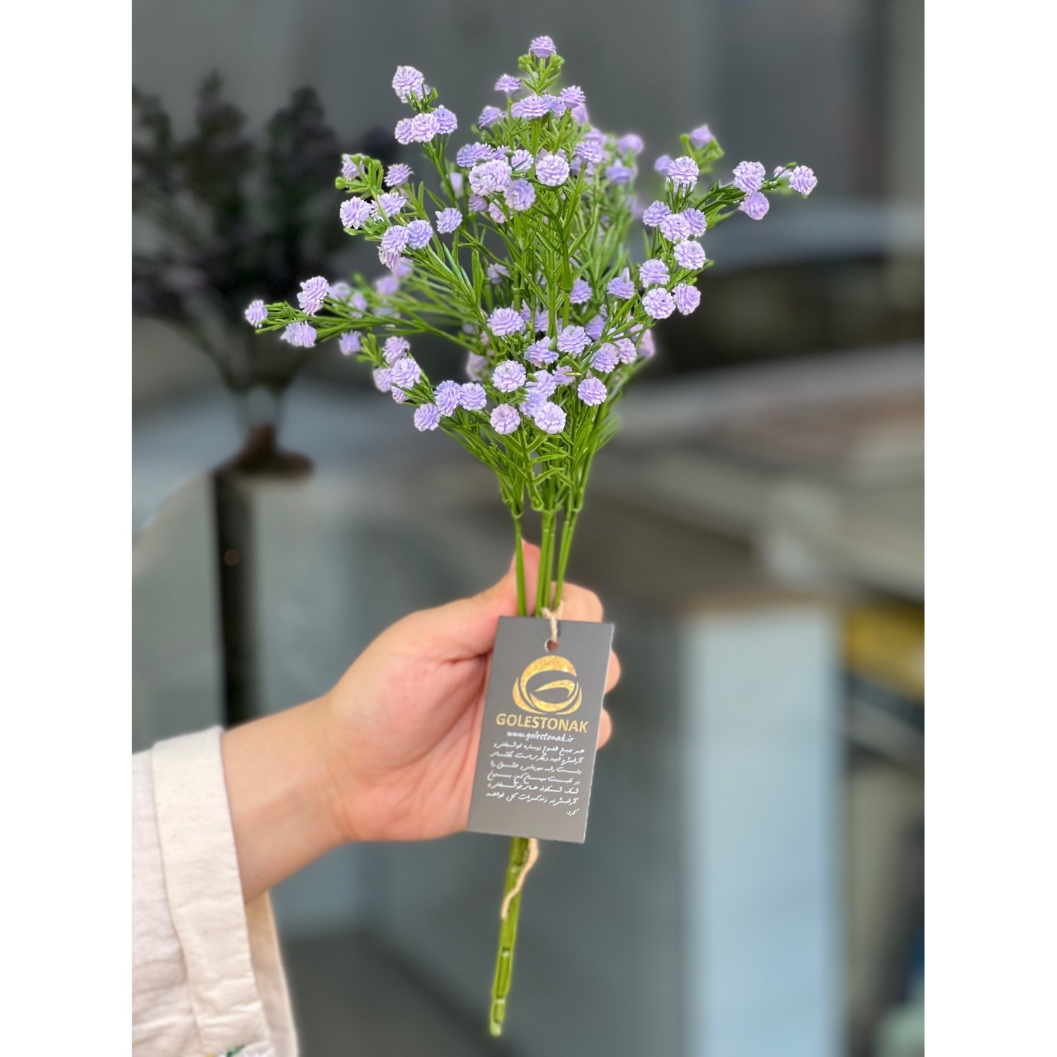بوته ژیپسوفیلا مصنوعی رنگ بنفش (گل عروس)