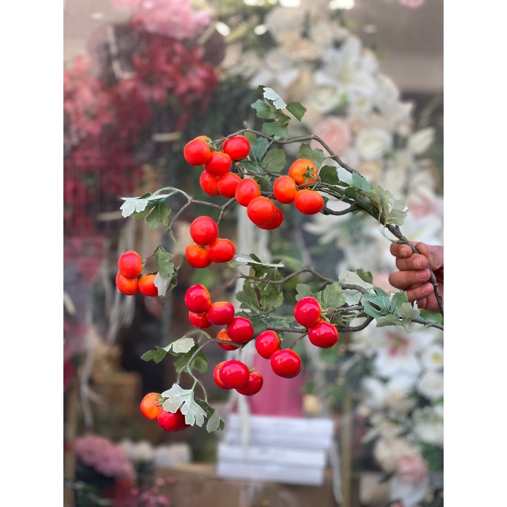 بوته گوجه مصنوعی درجه 1 وارداتی رنگ نارنجی