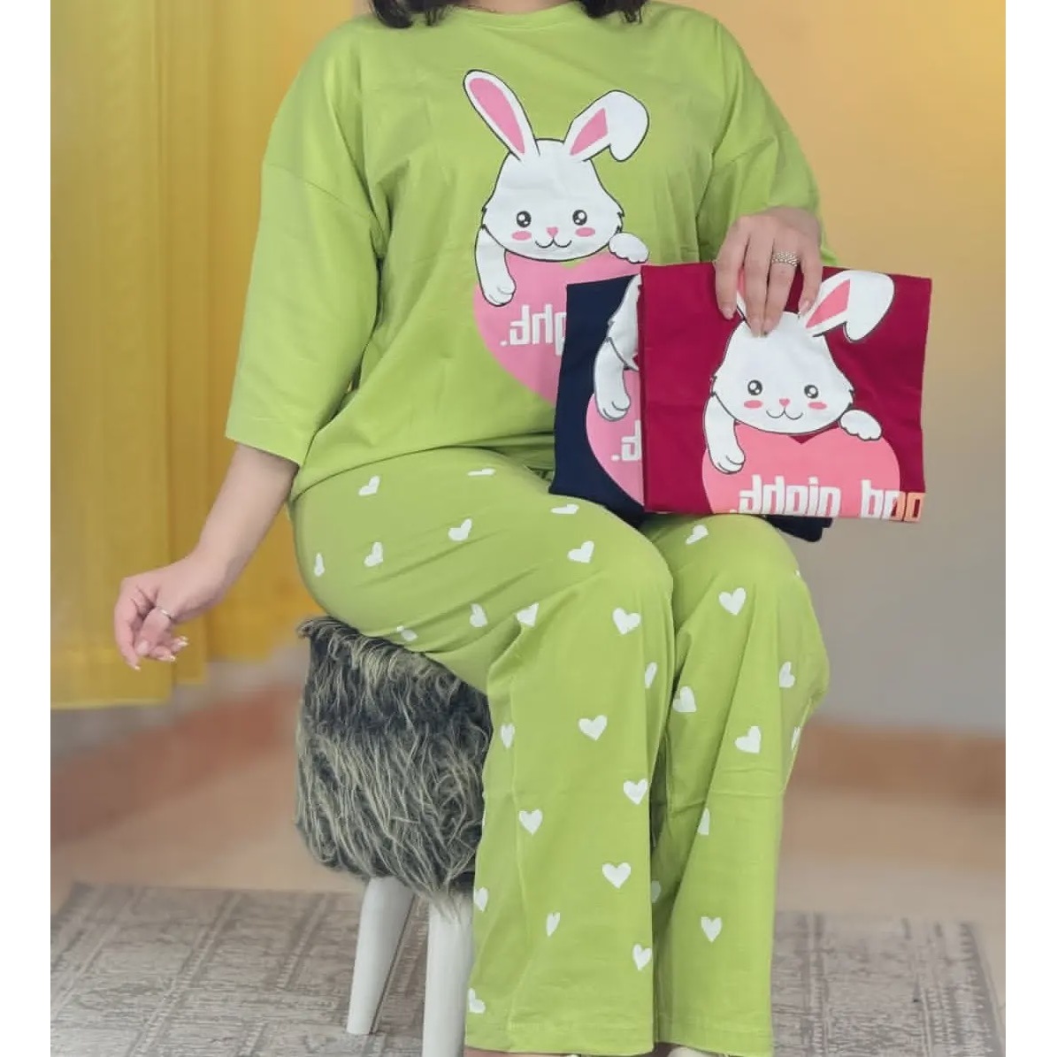ست باکسی و شلوار راحتی زنانه