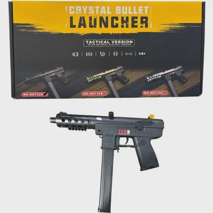 تفنگ تیر ژله ای برقی TEC9 مدل Crystal Bullet Launcher کد HD732Aجدید