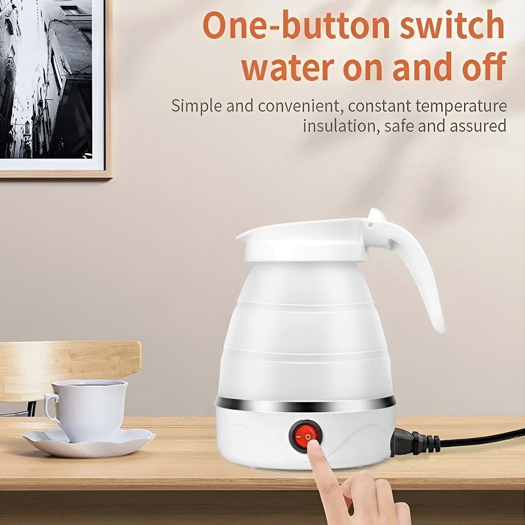کتری برقی تاشو مسافرتی مدل 750ml توان برق 220v