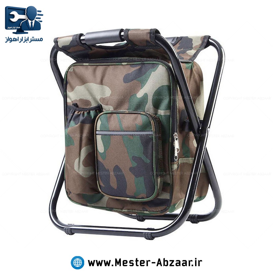 صندلی تاشو برزنتی کوله ای پایه 40 سانتی متر مسافرتی کیفیجدید
