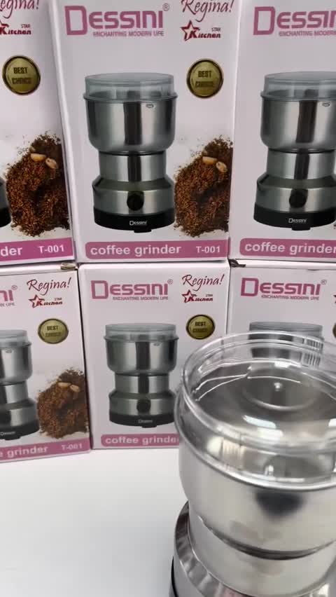 مینی آسیاب دسینی مدل T-001 | آسیاب قهوه 300 وات استیل