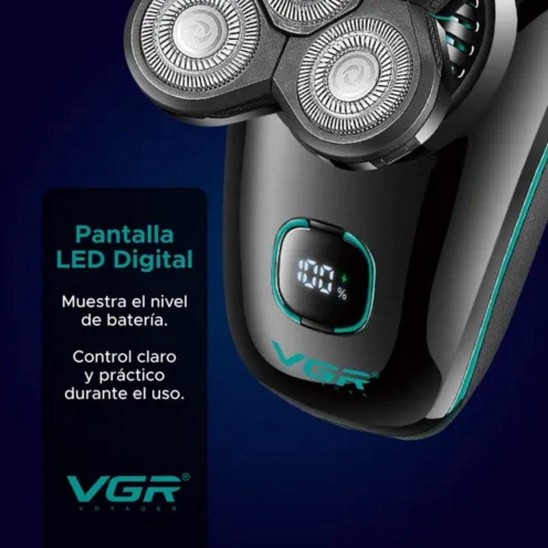 ماشین اصلاح موی سر و صورت شارژی وی جی ار مدل V-304 - سبزجدید