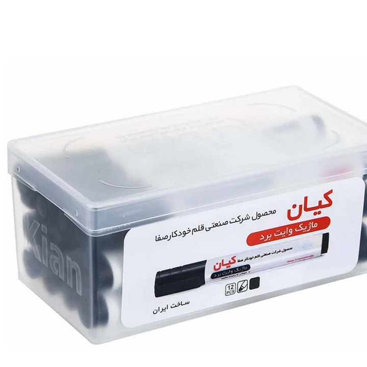 ماژیک وایت برد کیان نوک گرد بسته 12 عددی