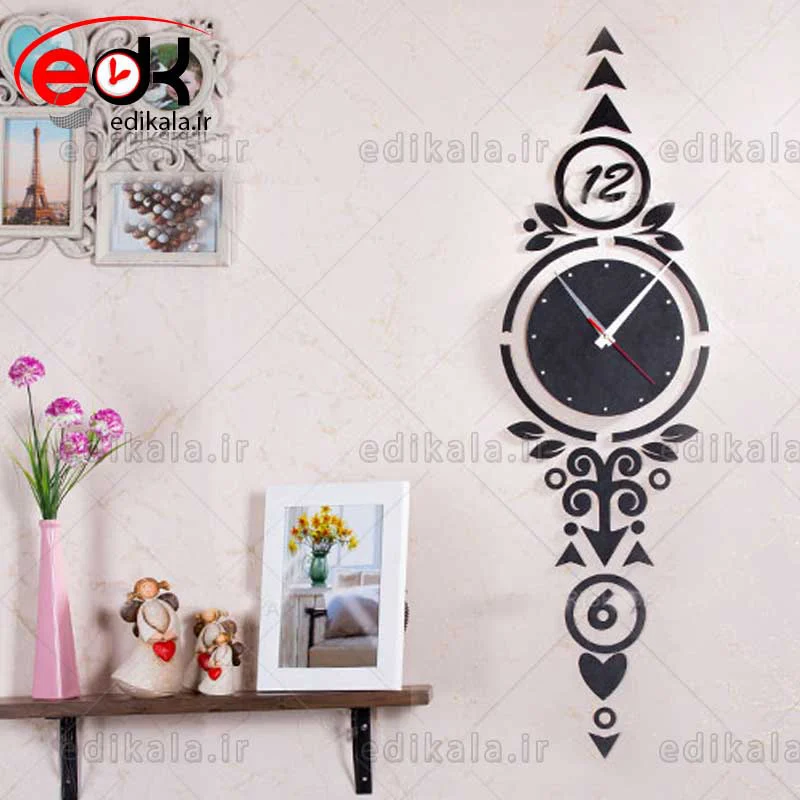ساعت دیواری فانتزی طرح شاینا در پنج رنگ