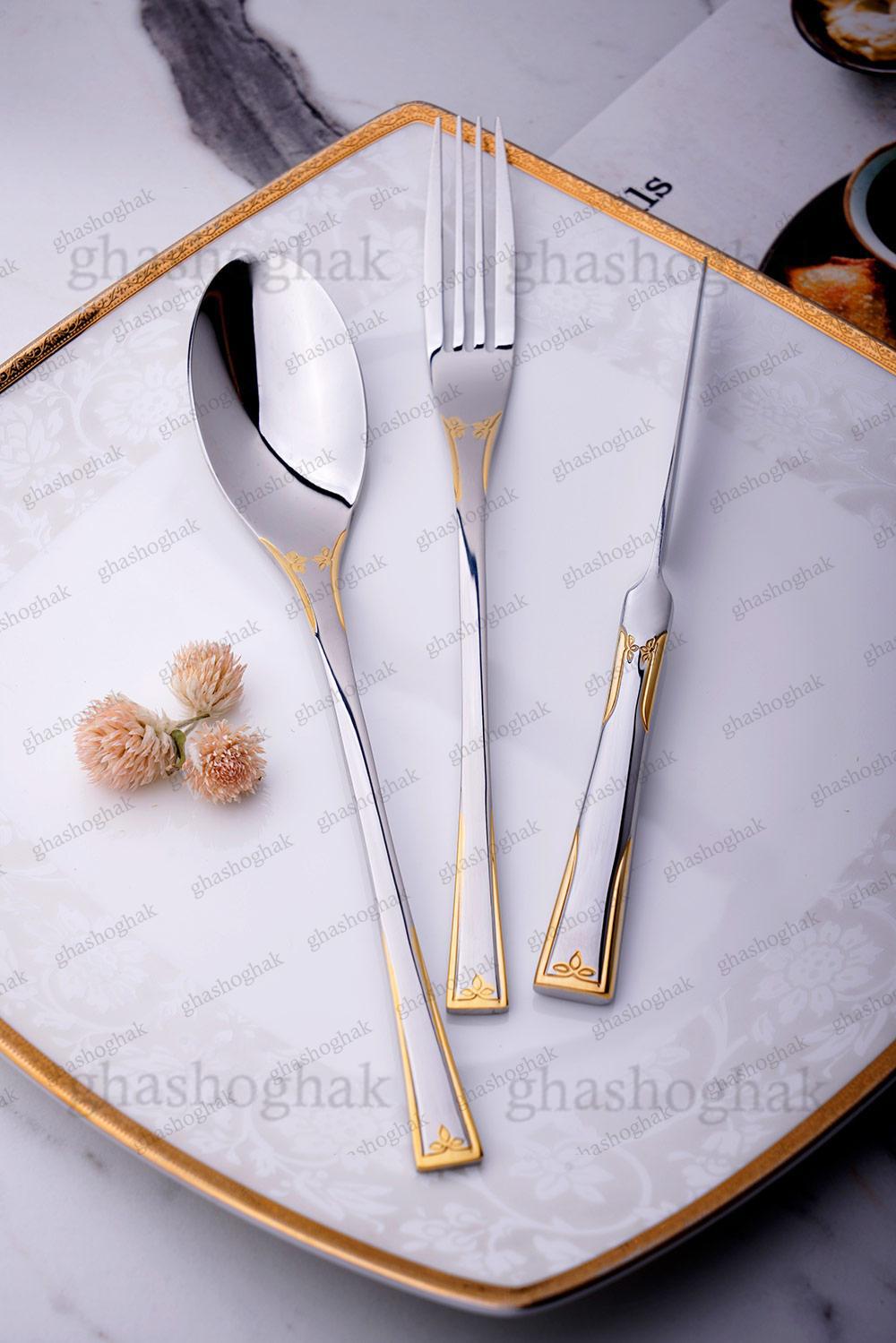 سرویس قاشق چنگال مدل 8100G برند پرلینی