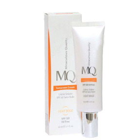 کرم ضد آفتاب رنگی ام کیو با SPF50 مناسب پوست چرب