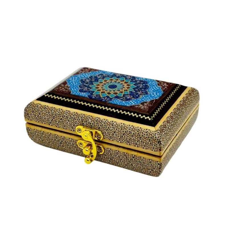 جعبه خاتم کاری نقاشی تذهیب 10در14 داخل خاتمجدید