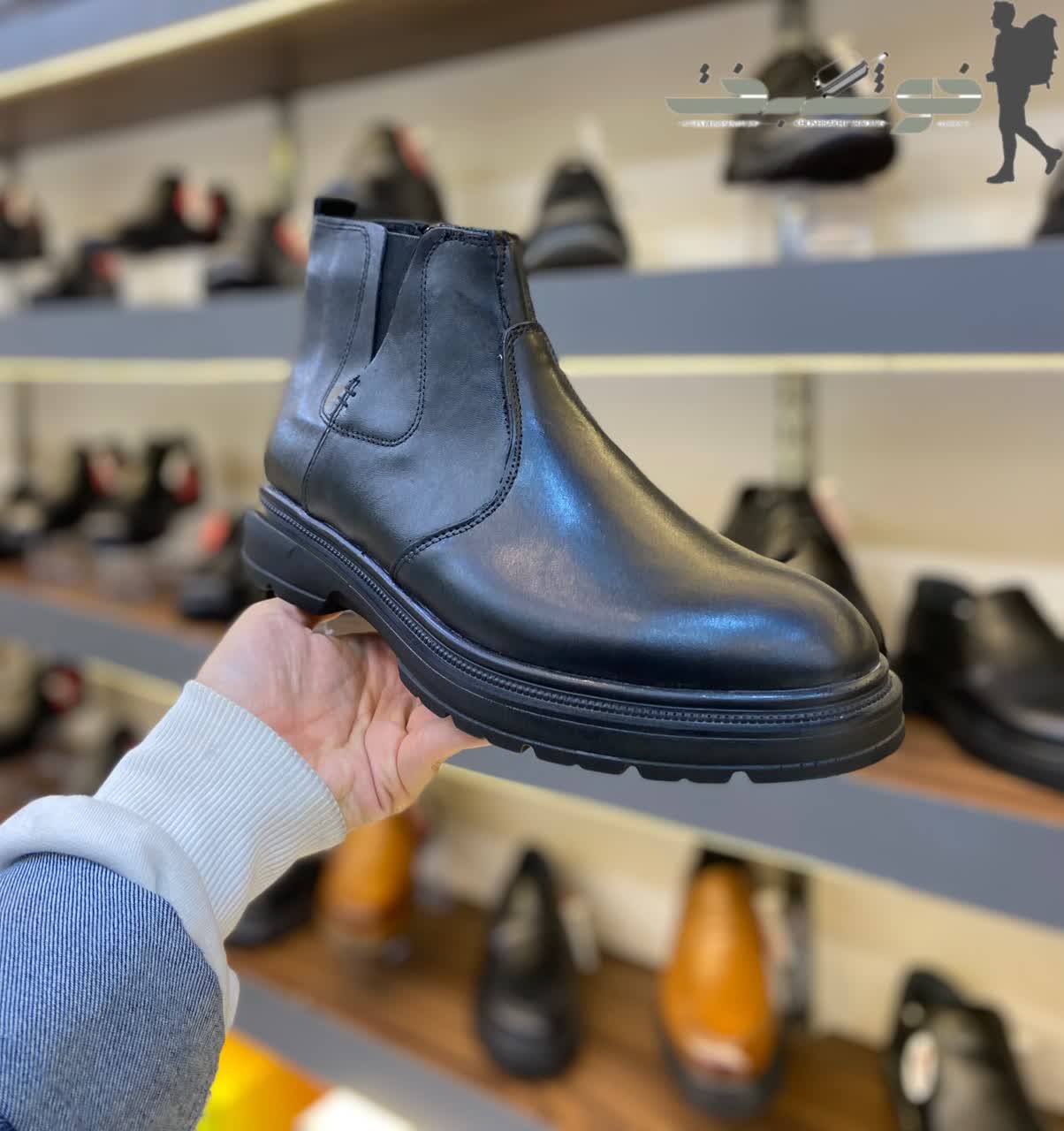 بوت چرم تبریز طبیعی مردانه کد 8003