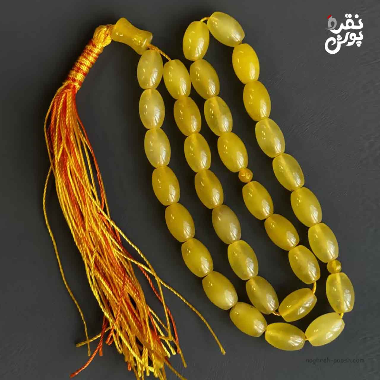 تسبیح عقیق زرد 33 دانه