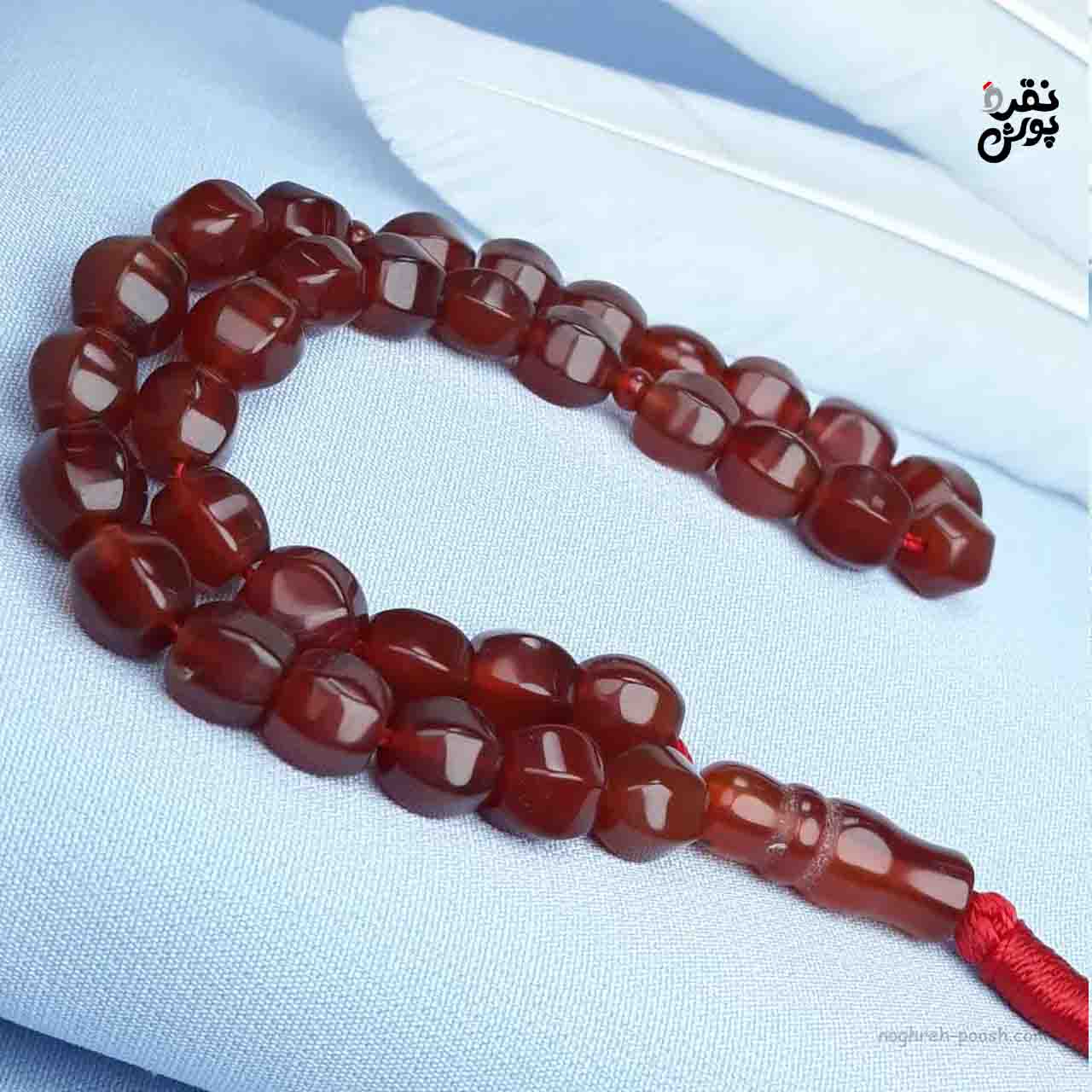 تسبیح 33 دانه عقیق سرخ