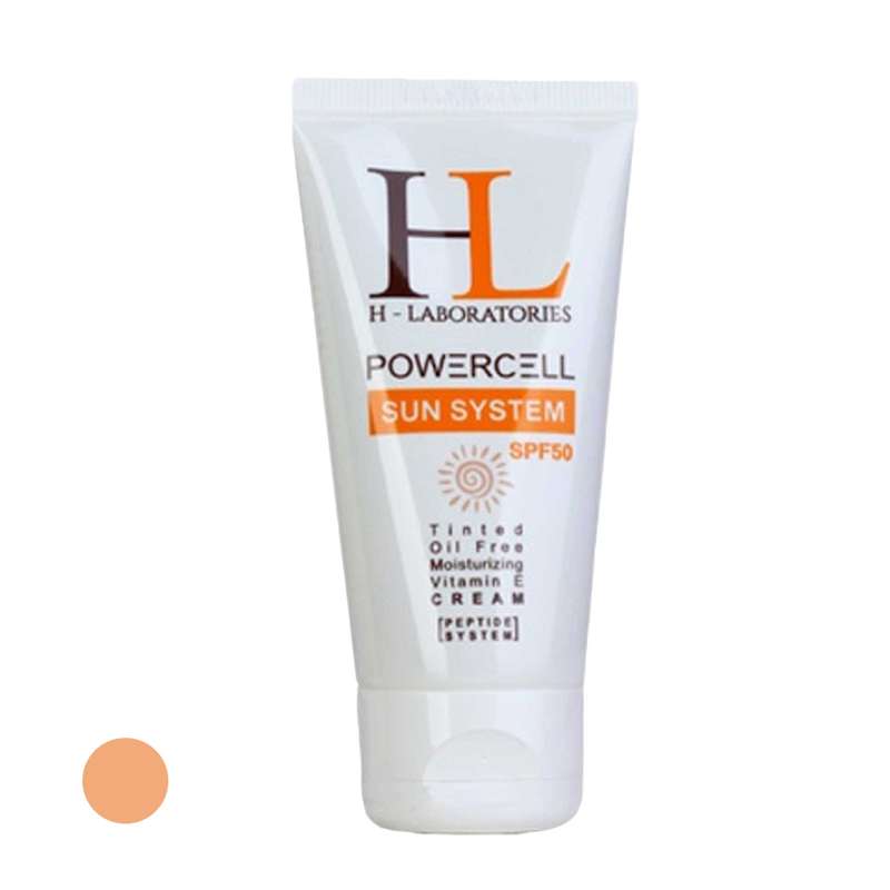 کرم ضد آفتاب رنگی اچ ال مدل SPF50 مناسب انواع پوست حجم 50 میلی لیتر