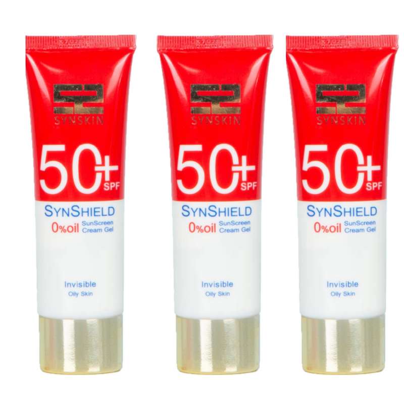 کرم ژل ضد آفتاب ساین اسکین مدل Invisible حجم 50 میلی لیتر مجموعه 3 عددی