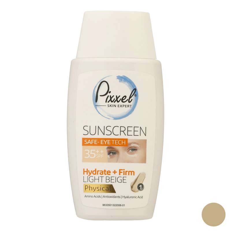 کرم ضد آفتاب رنگی پیکسل SPF35 مدل Physical مناسب انواع پوست حجم 50 میلیلیتر