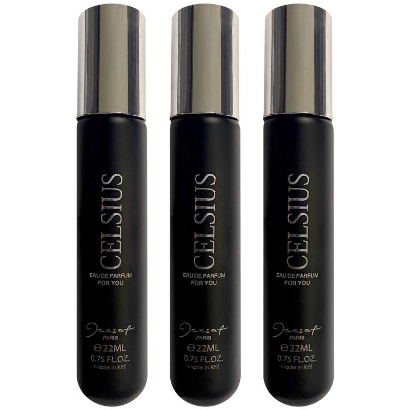 عطر جیبی مردانه ژک ساف مدل Celsius حجم 22 میلی لیتر مجموعه 3 عددی